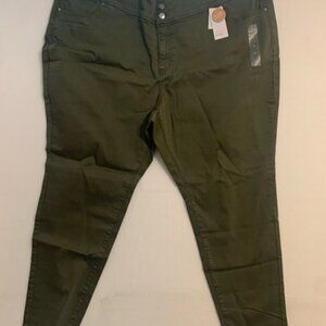 Lane Bryant Green Jegging Jeans Sz 28 NWT Inseam-28”